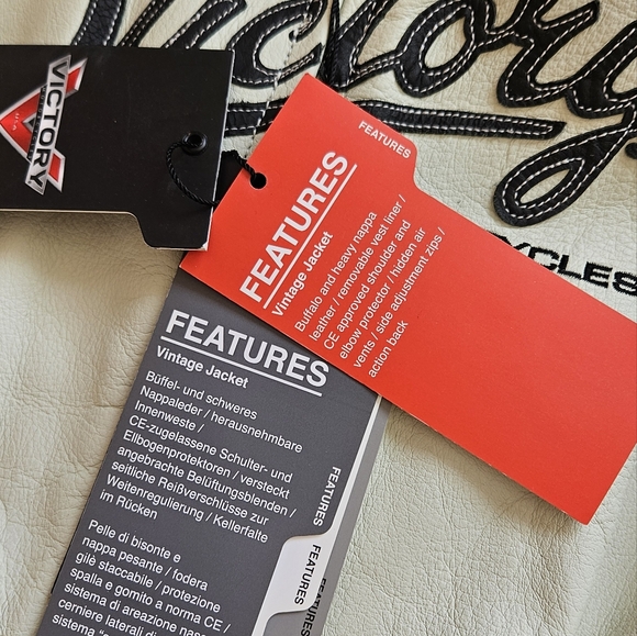 Victory Vintage Style Motorcycle Jacket - Picture 2 of 7